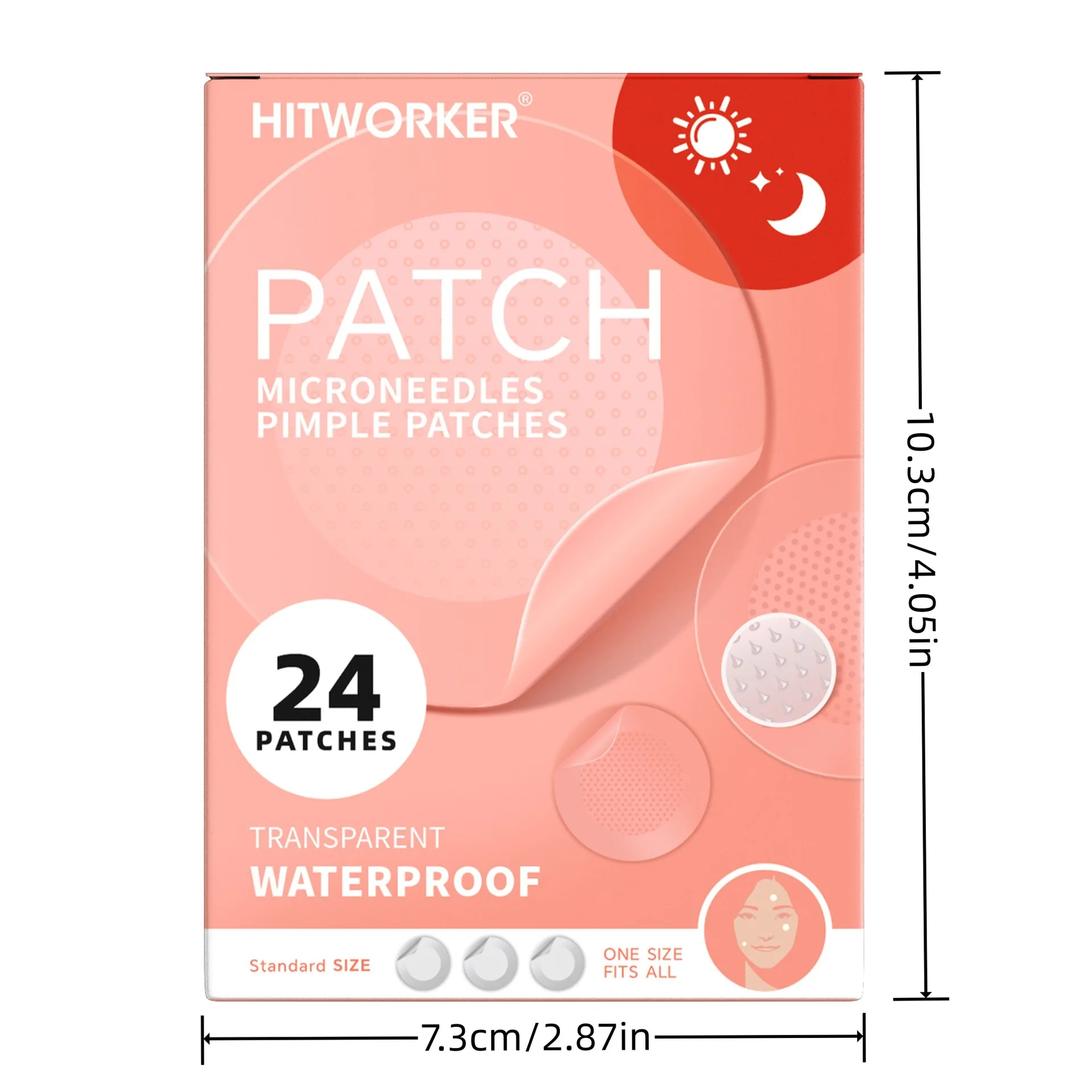 24 capsules/box of acne patches - alcohol free, non irritating, effective in removing acne, suitable for all skin types