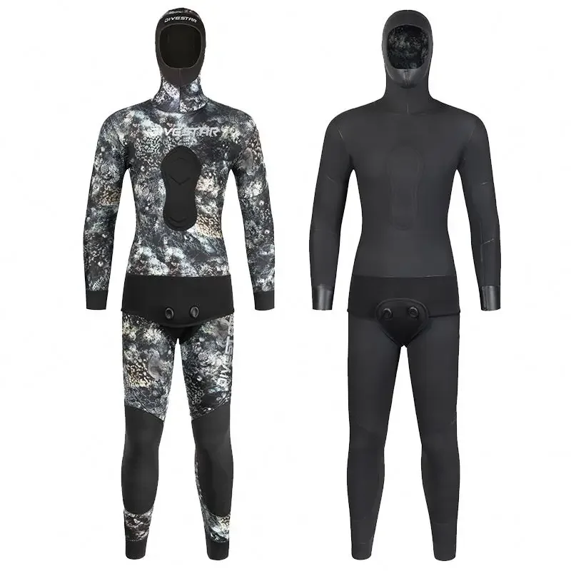 Neoprene Opencell Spearfishing Wet Suit, Printed Hoodie, Spearfishing Wetsuit, 3mm, 5mm, 7mm