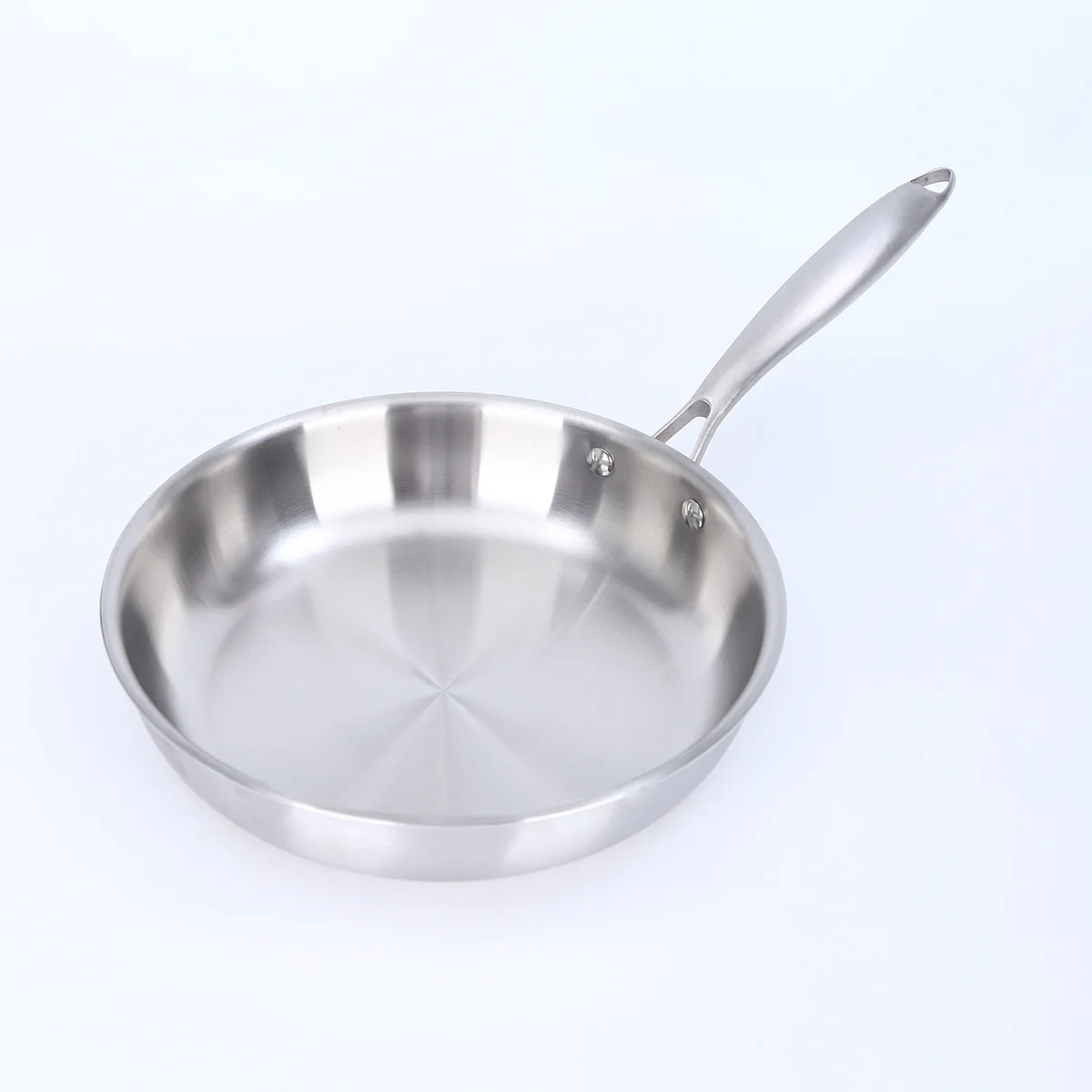 

Встроенная трехслойная сковорода из нержавеющей стали 10,2/9,4 дюйма, сковорода из нержавеющей стали, здоровая нетоксичная посуда