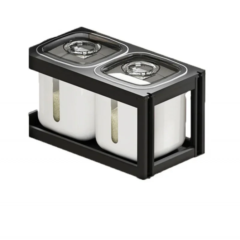 

Independent rice box Cabinet pull basket embedded aluminum alloy kitchen