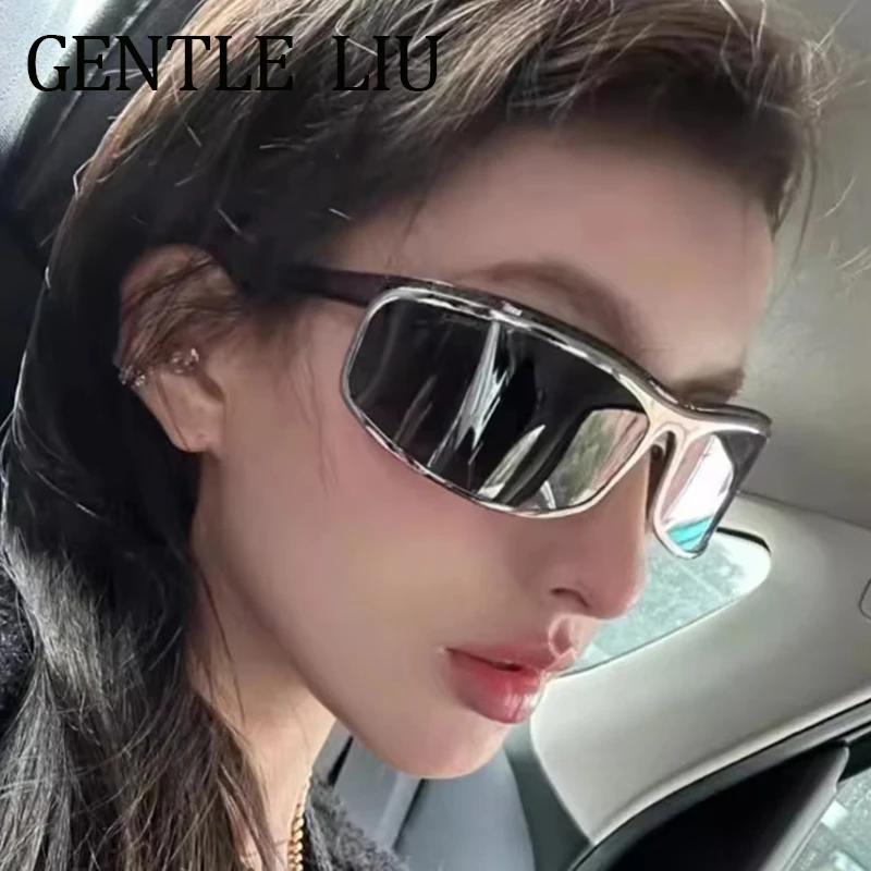 

Windproof Y2K Punk Sunglasses Women Men 2024 Luxury Brand Cycling Sport Goggles For Ladies Fashion Vintage Eyewear Shades UV400