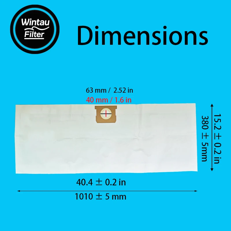 أكياس غبار المكنسة الكهربائية المقاومة للتمزق متوافقة مع Shop-Vac Type F Type I