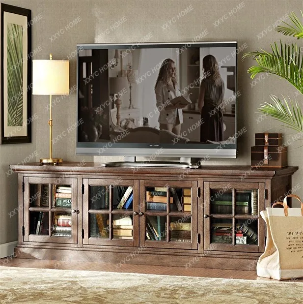 Solid wood retro old TV cabinet audio-visual cabnet decorative cabint locker