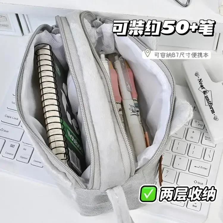 Niedliches Pusheen-Federmäppchen, Cartoon-Motiv Dicker Kater, Große Kapazität, Schüler-Schreibwaren-Aufbewahrungstasche, Mehrzweck-Reise-Kosmetiktasche, Geschenke – Detail 12