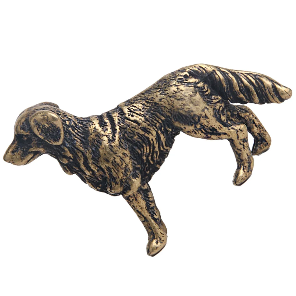

Shepherd Small Metal Dog Ornament For Desktop Home Office Car Decor Metal Dog Vintage Animal Statue