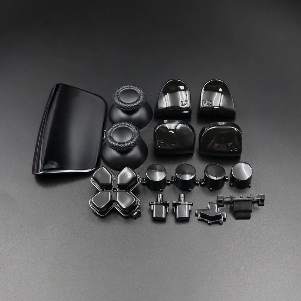 1 Set for PS5 V1.0 Electroplated R1 L1 R2 L2 for PS5 BDM-010 Game Board Controller Chrome Keyboard Trigger Common Button
