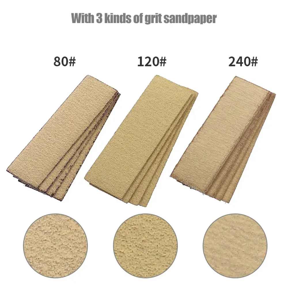 Kits de Lixamento com Bloco Ergonômico de Mão, Óxido de Alumínio para Madeira, Polimento De Metal, Fácil Substituição De Lixa, Ferramenta DIY, 13Pcs