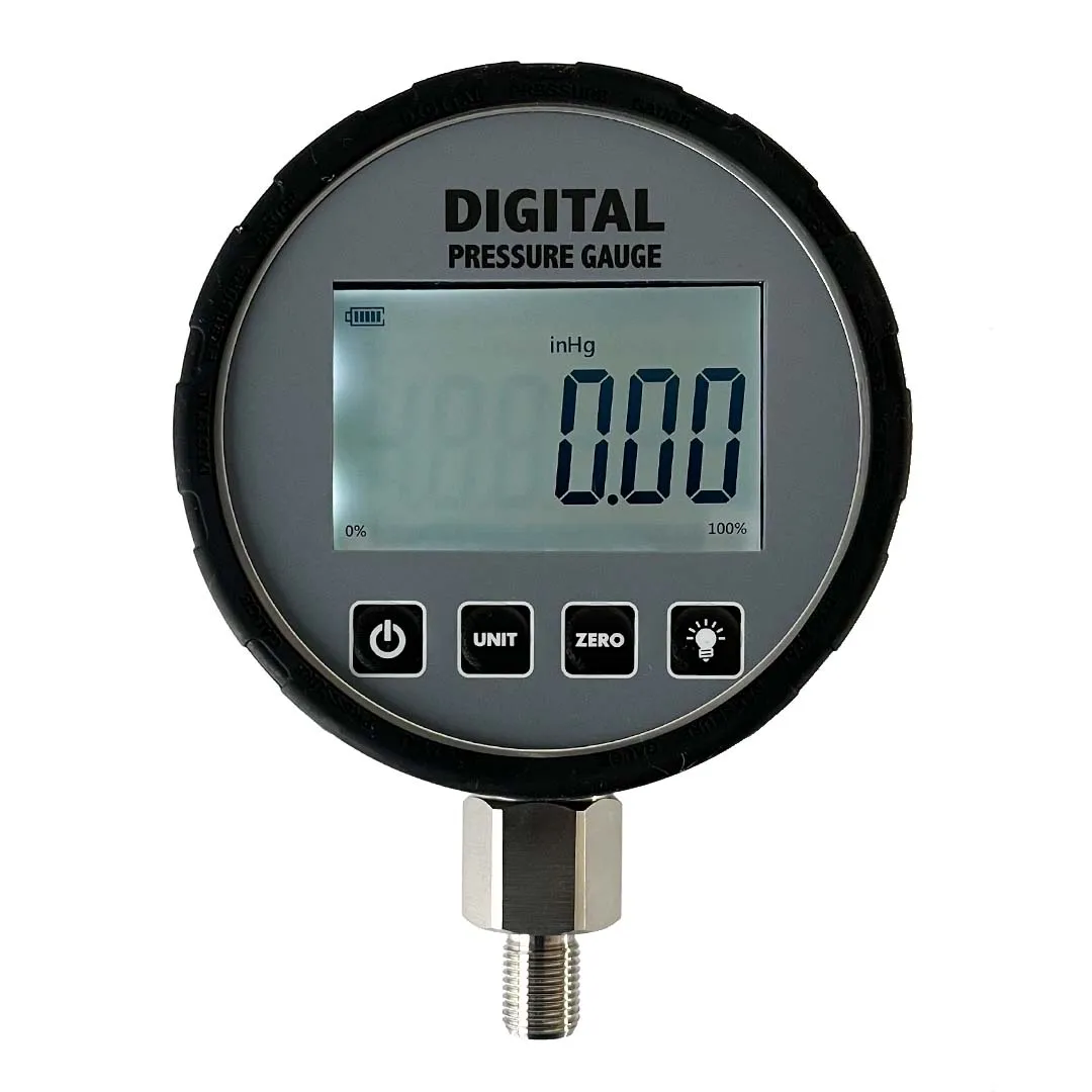 105mm Digital Manometer Accuracy 0.4% High Resolution -99999~99999 Stainless Steel mbar mmHg  Tor Pressure Gauge