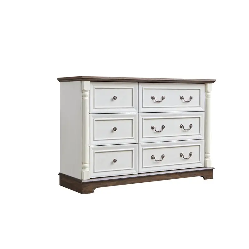 ตู้ลิ้นชัก 6 ชั้นสไตล์เรียบง่าย, ตู้เก็บของไม้สำหรับห้องนอนและห้องนั่งเล่น, ดีไซน์แข็งแรงทนทาน, บ้านที่มีสไตล์