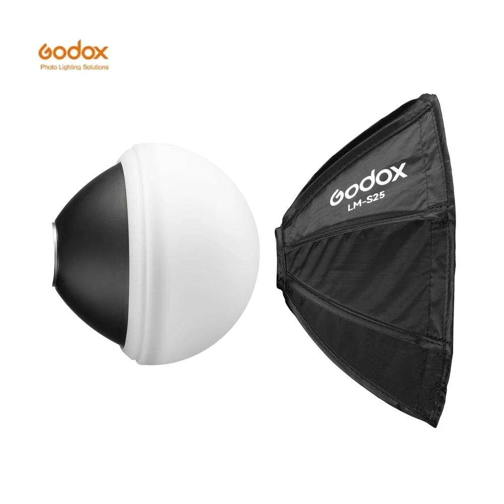 Godox Lux Master Lm-r28 Reflective Cover/Lm-s25 Octagonal Soft Box for Canon Sony Nikon Fuji Olympus