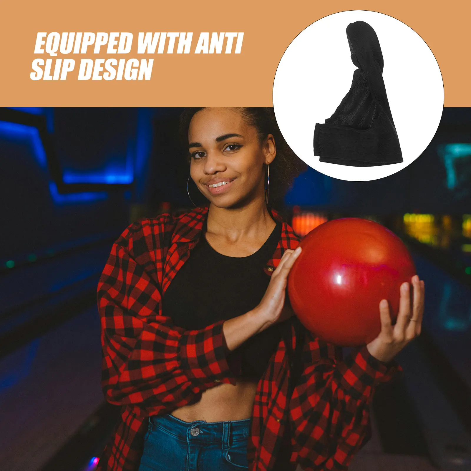 

Breathable Bowling Thumb Cloth Gloves Finger Protector Black Right Fits All Sizes Sports Accessories