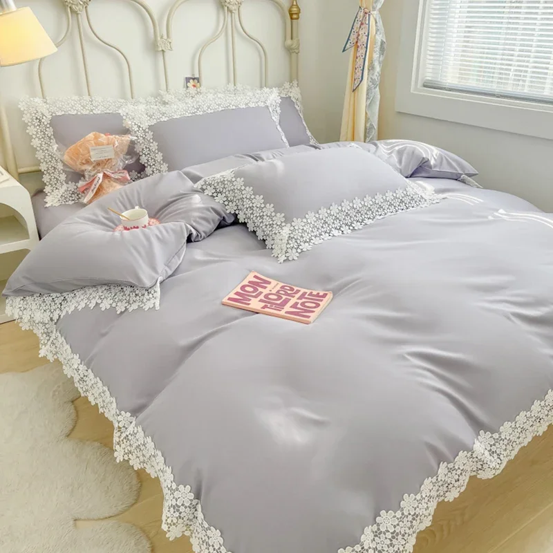 2025 Premium High - End Bedding Set, Korean - Style Lace and Ruffles, for 1.5m, 1.8m, 2.0m Double Beds