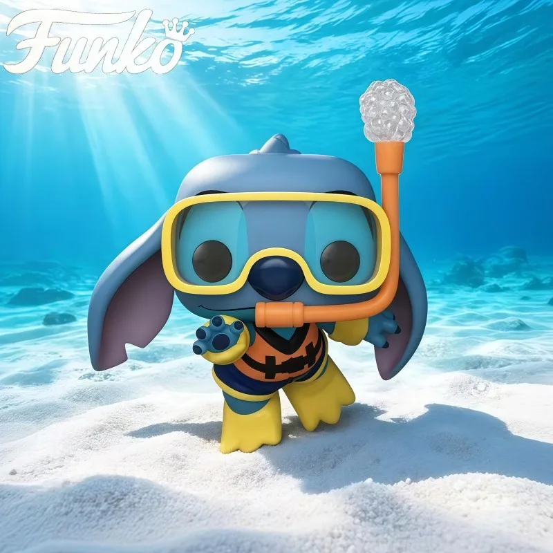 Funko Pop Disney Lilo and Stitch Snorkeling Stitch Vinyl Figure Collectible Desktop Ornament Home Decor Gift for Animation Fans - view 2