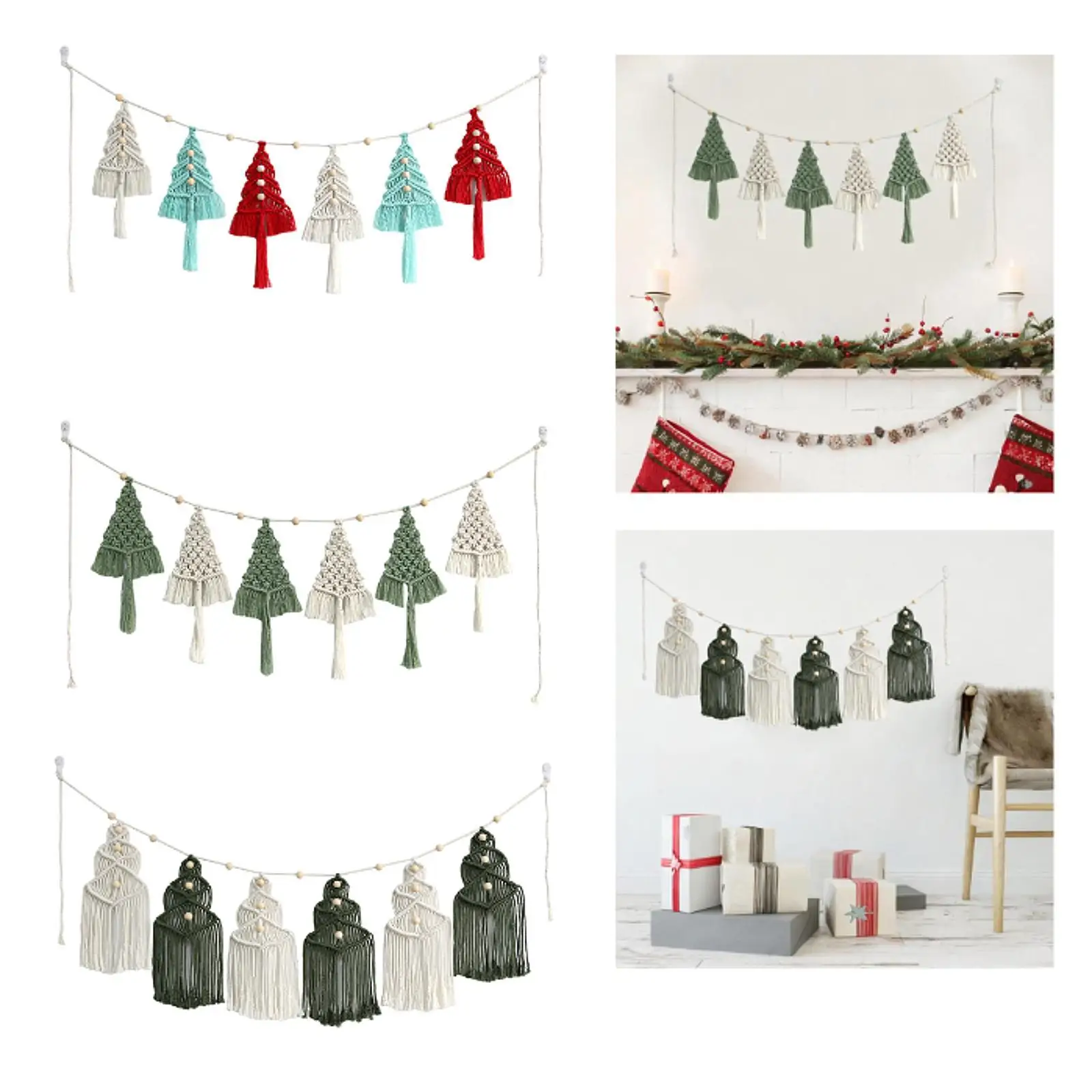 Nordic Tapestry Featuring Christmas Tree for Festive Wall Decor