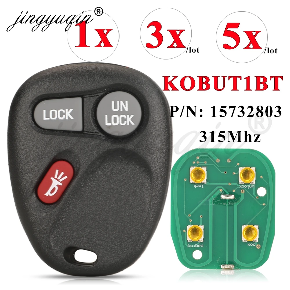 jingyuqin Remote Car Key Control KOBUT1BT 315MHz For Chevrolet Prizm Suburban Tahoe Silverado S10 GMC Yukon Sierra Sonoma 1998+