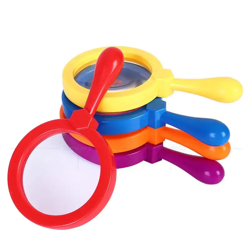 Kids Educational Toys Jumbo Magnifying Glass 5X Handheld Magnifier with Stand Exploration Play Reading Outdoor Observation