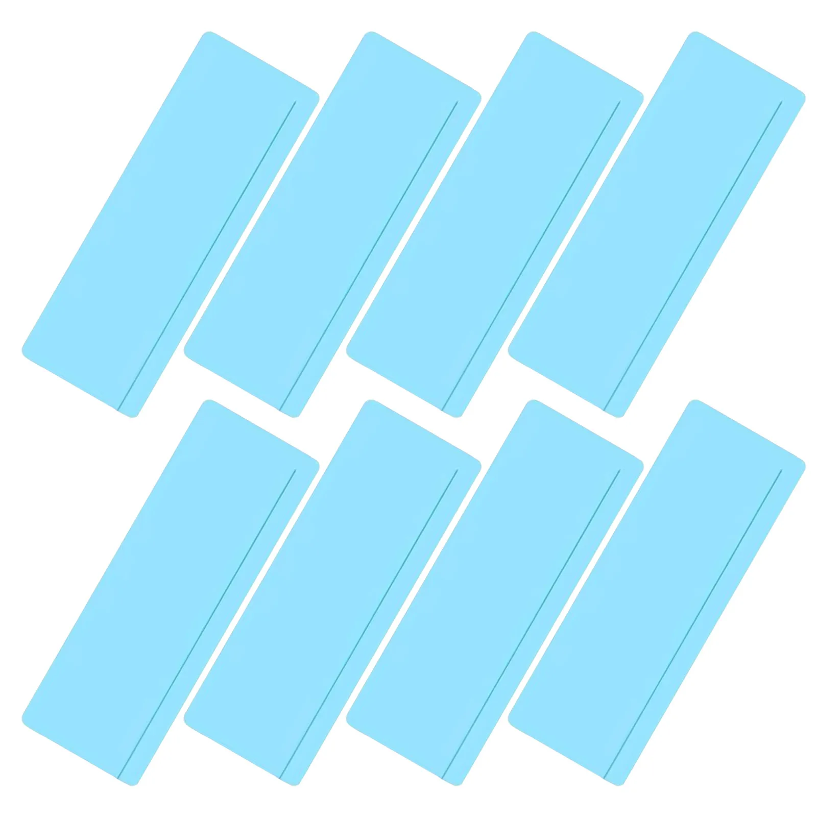 8Pcs Blue Reading Guide Strips Guided Reading Highlight Strips for Dyslexia Visual Clarity Book Highlighter Bookmark Strip Page