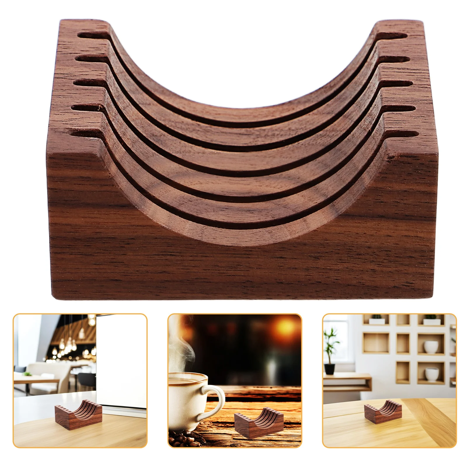

Water Distribution Puck Screen Holder Coffee Filter Stand Organizer Wooden Base Rack for Espresso Machine Accessories Brewing