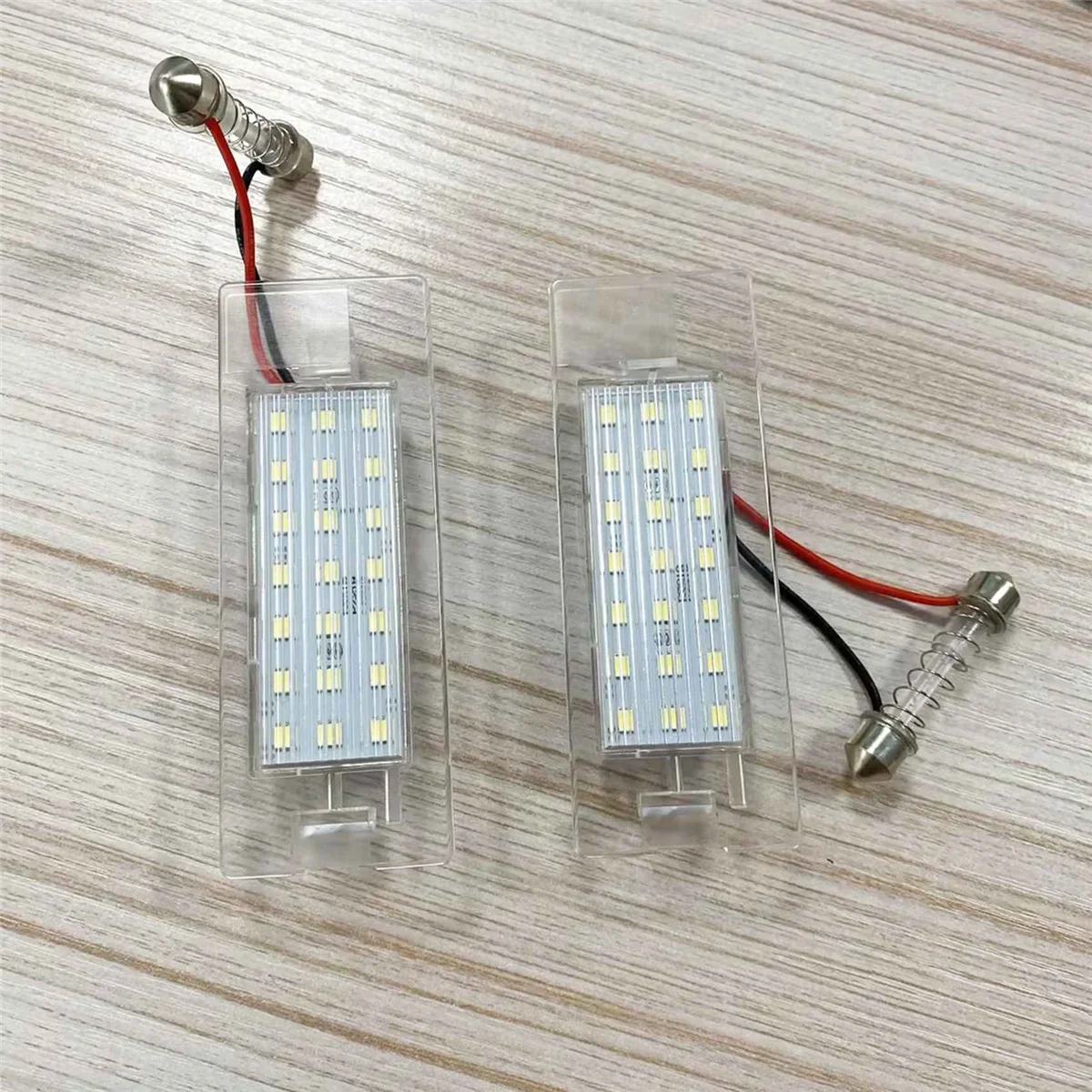 1Pair LED License Plate Lighting for Fiat Panda Mk3 169 2003-2012 Mk4 319 2011-, 71734797 , 71771501