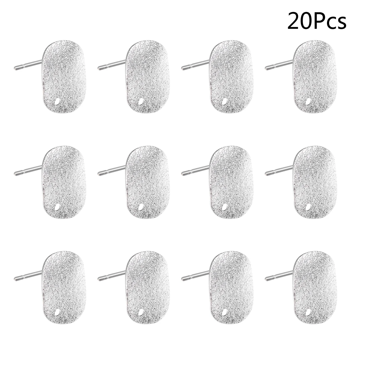 

20pc Perforated Hoop Earrings Alloy Ear Rings Sterling Silver Post Gilded Fashion Accessories for Women Handmade Crafts