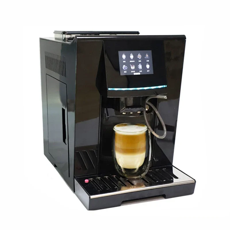 Popular kitchen Easy Operation Automatic Moka Coffee Maker Tea Milk Frother Foam Espresso Making Machine For Cappuccino Latte