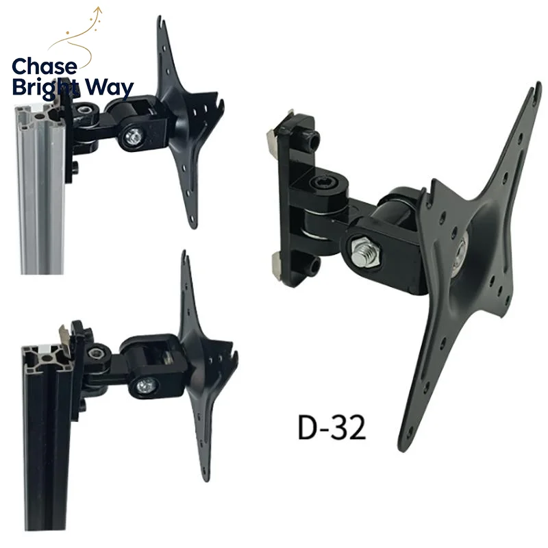 Ergonomic Monitor Wall Mount Bracket VESA 100 75 50mm Button Box 2 Axis Adjustable for Efficient Workspace Organization