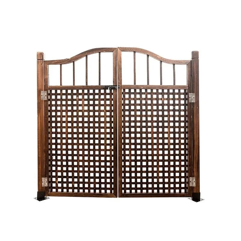 

Outdoor wooden fence door Garden yard courtyard wooden door Antiseptic wooden grid fence fence Climbing vine decorative door