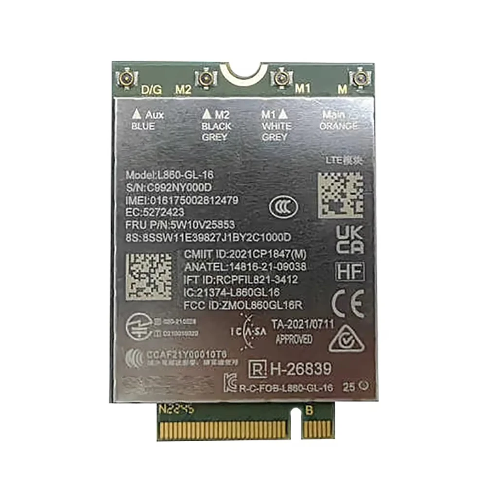 L860-GL-16 FRU 5W10V25853 LTE Cat16 Module WWAN Card For T16 P16s Gen2 Magic Bay Studio Laptop