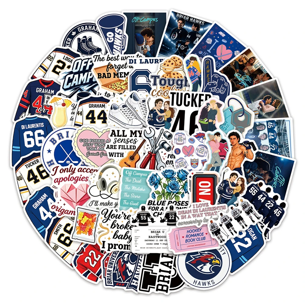 

10/30/50pcs Classic TV Series Off Campus Stickers Funny Cartoon Decoration Decals DIY Notebook Notebook Stationery Sticker Decor