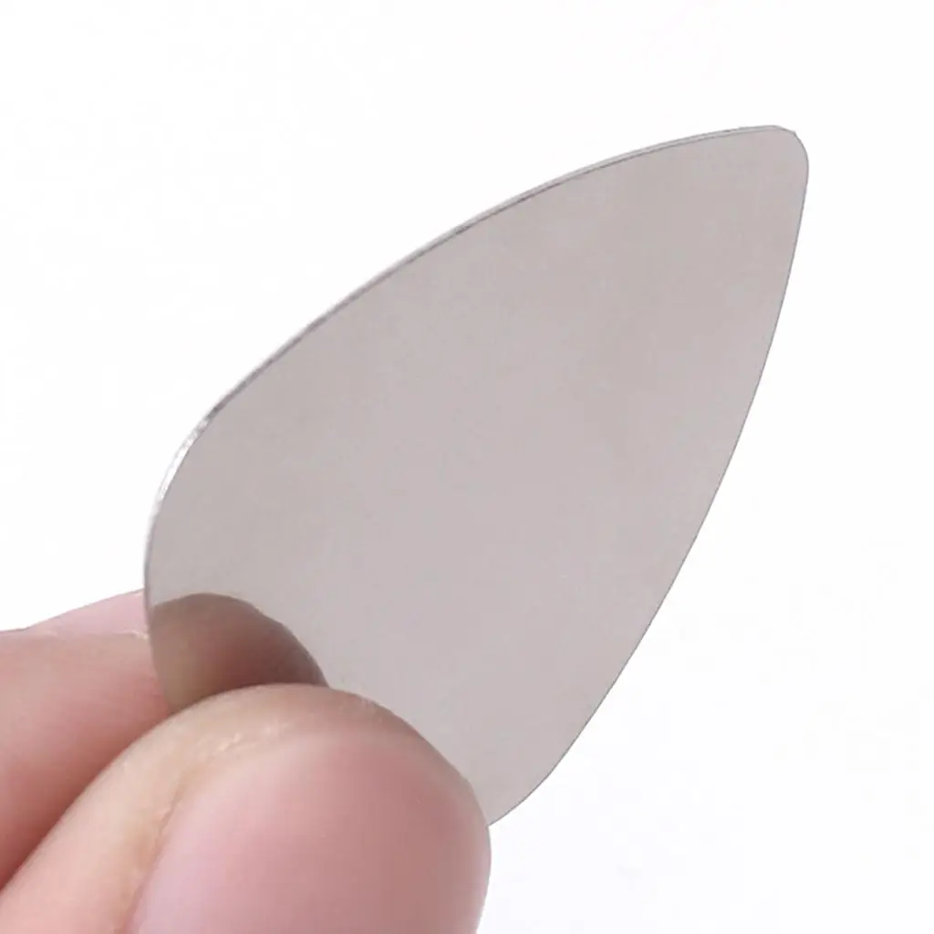 Stainless Steel Metal Guitar Picks 10 Pieces Durable Thin Plectrum Set for Guitar Accessories and Replacement