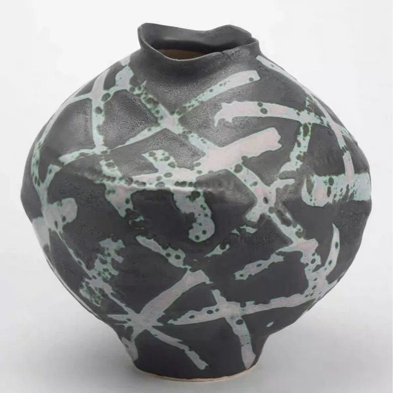 Ceramic jar handmade vase