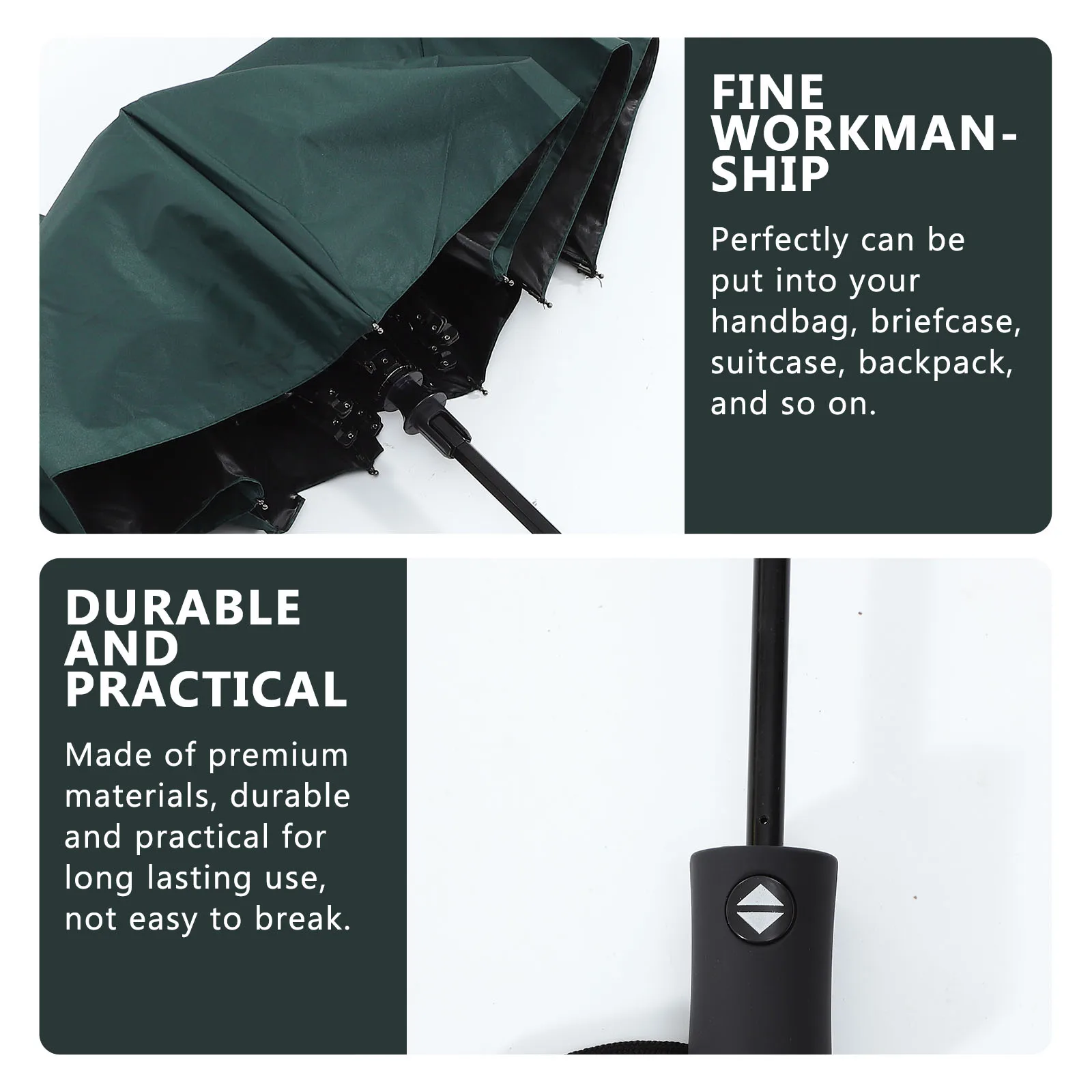 

Portable Automatic Sun Umbrella Large Size Dark Cloth Waterproof Windproof UV Protection Travel Parasol