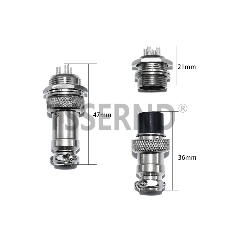 1Set GX16 2/3/4/5/6/7/8/9 Pin Male & Female 16mm Metal Circular Aviation Connector Socket Plug 2PIN 3PIN 4PIN 5PIN 6PIN