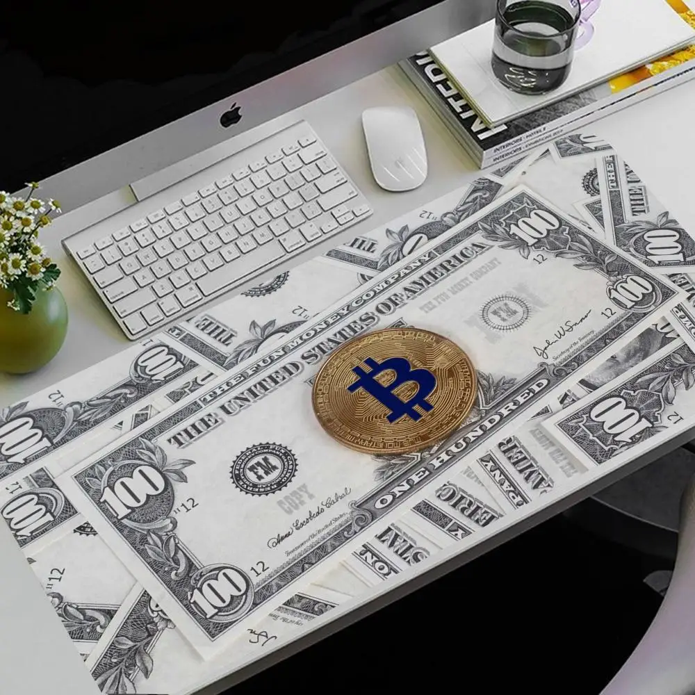 M-Money 100 Dollar Mouse Pad Computer Mouse Pad Gamer Mousepad 1000x500mm XXL Black & White Large Mouse Mat Mause Carpet PC mous