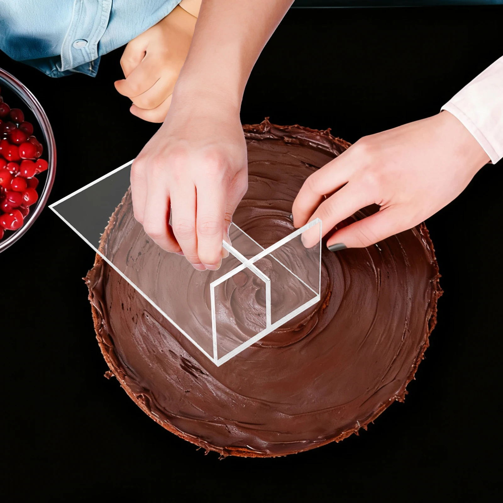 

Прозрачный разглаживатель торта, 1 шт., гаджет для выпечки, безопасный акрил, многоразовый, легко чистящийся инструмент для соскабливания торта, принадлежности для выпечки