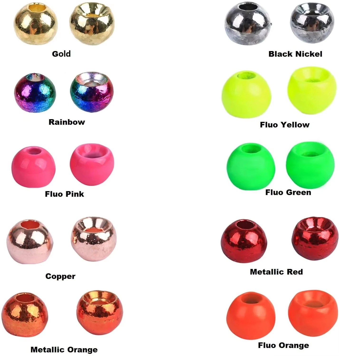 Perlas tungsteno para atado de moscas MAXCATCH – cabezas ninfa - imagen 2