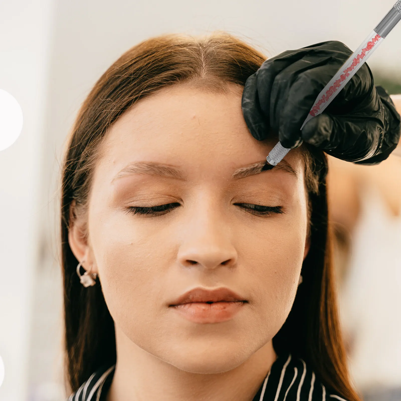 

3Pcs Crystal Eyebrow Pens Double-Headed Embroidered Manual Pens Lightweight Metal Makeup Tools for Microblading Eyebrow