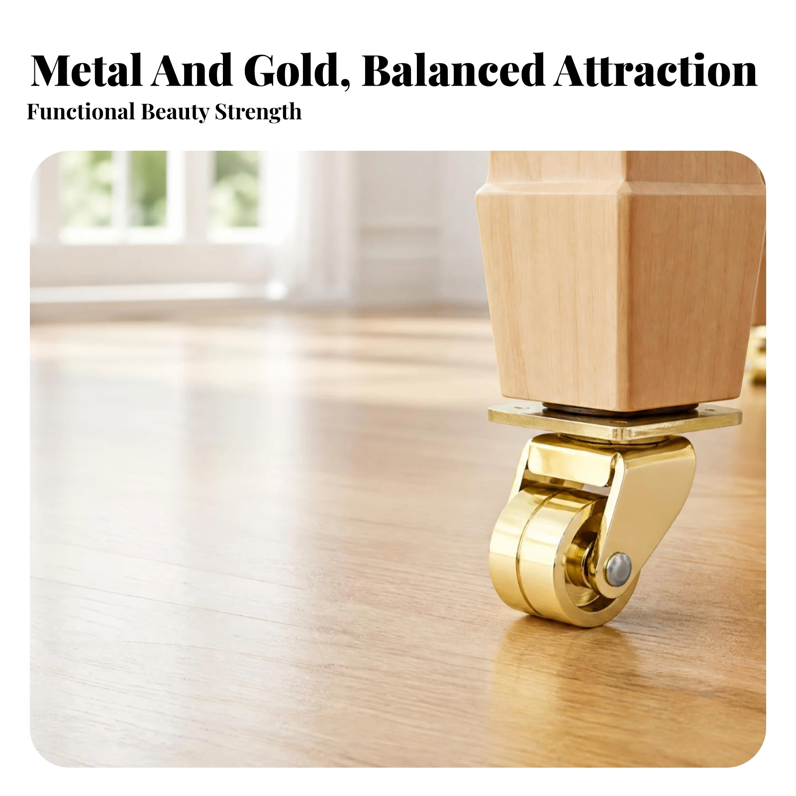Instrument Hardware Vertical Piano Swivel Caster Easy Installation Heavy Duty Vertical Piano Caster Polished