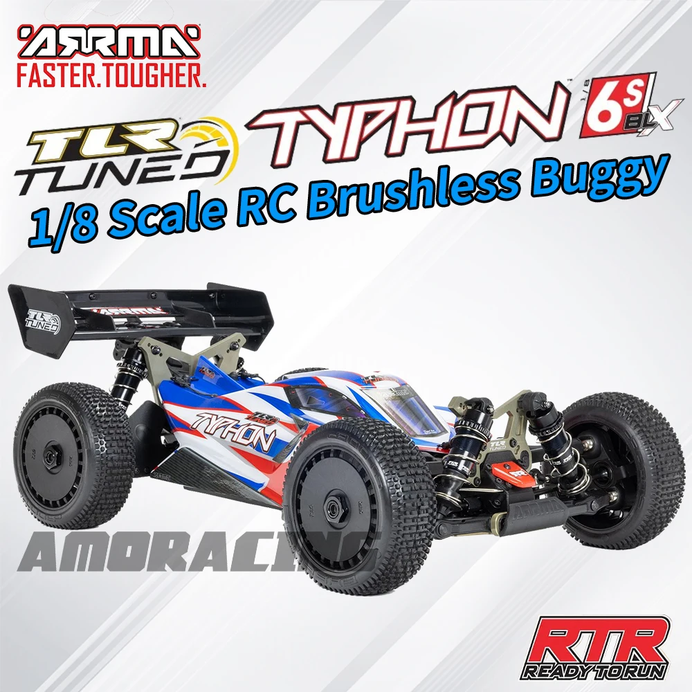 

ARRMA TLR Tuned Typhon 4WD 6S BLX Brushless RTR 1/8 RC Electric Remote Control Model Car Buggy Adult Kids Toys