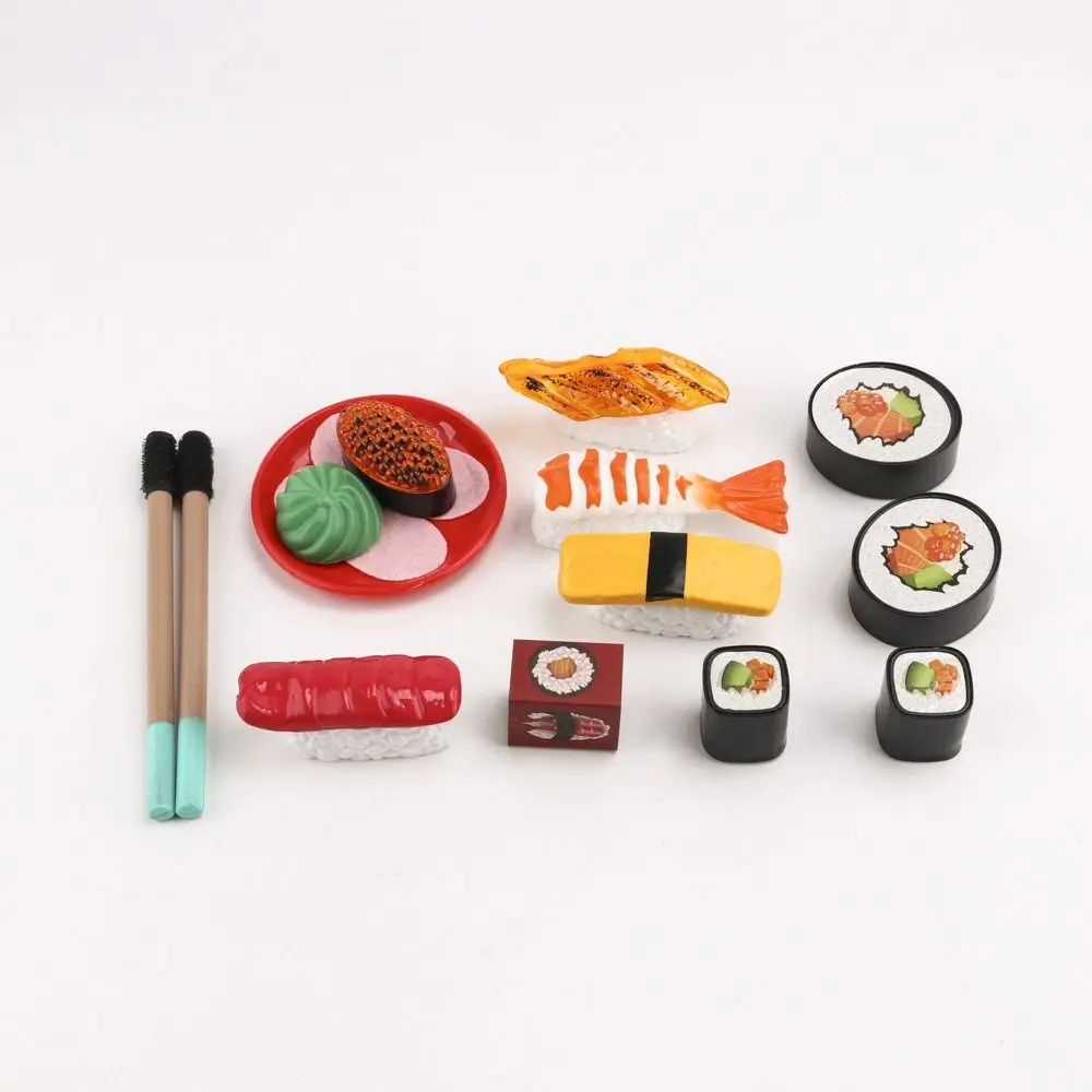 House Dollhouse Accessories Kitchen Model Gifts Pretend Play Kitchen Food Toys Mini Sushi Set Cutlery Toys Pretend Kitchen Toys