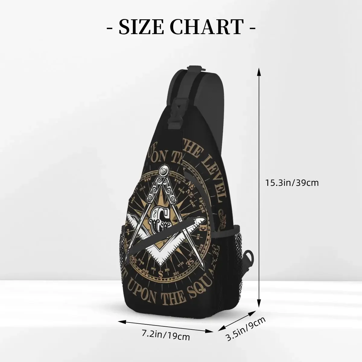 Freemasonry Crossbody Bag Sports Upon The Square Chest Bag Unisex Women Man Fashion Shoulder Backpacks Travel