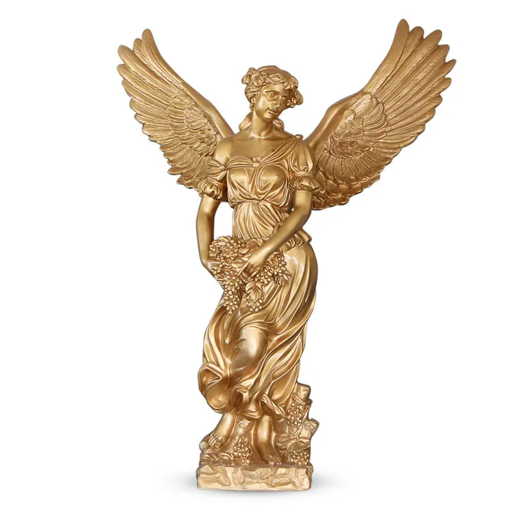 xx-Large European-style Fiberglass Angel Sculpture Garden Decoration Floor-standing Ornament Wedding Art Piece Purely Handmade