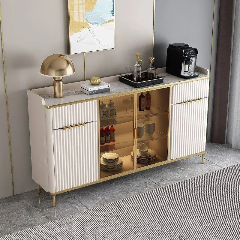 

Entryway Shelf Nordic Living Room Cabinets Kitchen Shelves Luxury Display Storage Locker Dust Proof Adults Sideboard Furnitures