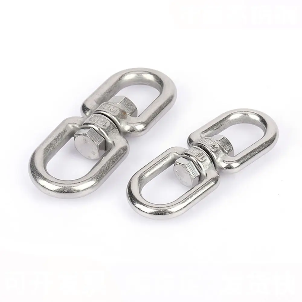 1Pcs 4/5/6/8mm 304 Stainless Steel Marine Anchor Swivel M4 M5 M6 M8 Climbing Swivel 8 Ring Hook Eye Connectors Carabiner Clasp