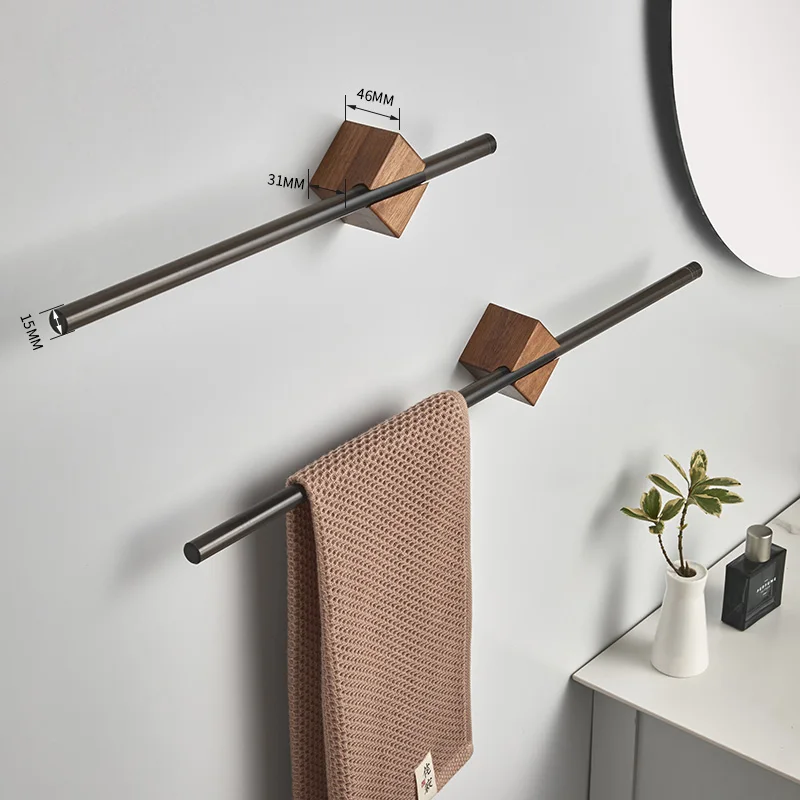 40/50cm Towel Rack Towel Hanger Bath Towel Holder Wall Hanging Towel Bars Acrylic Bathroom Shelf Kitchen Storage Rack