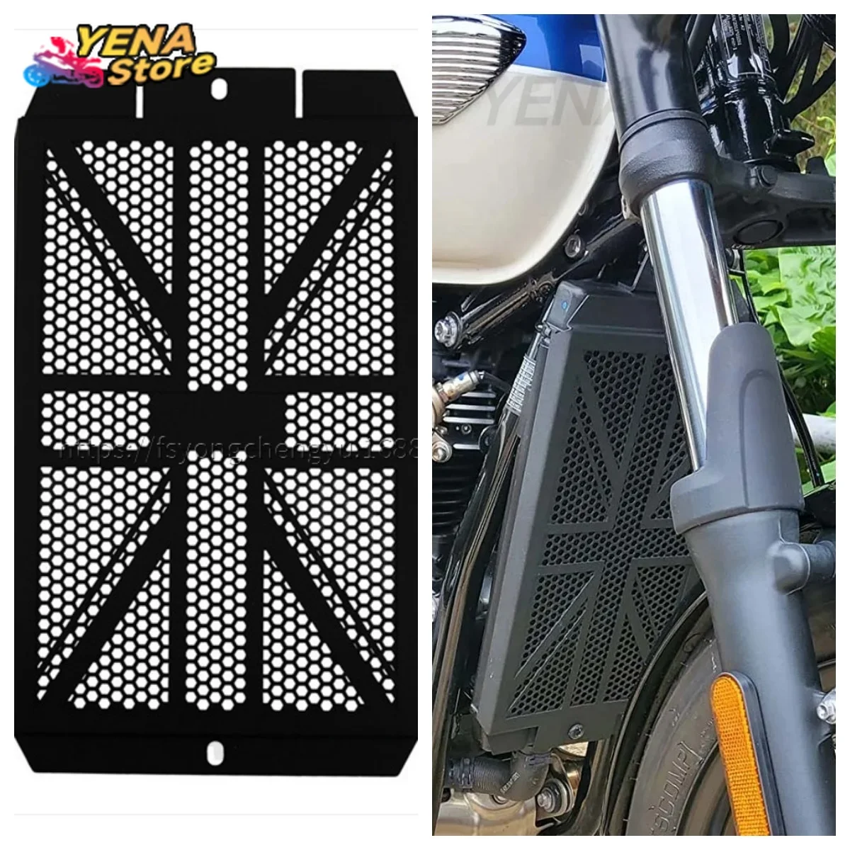 

2025 For Bonneville T100 T120 Bobber Motorcycle Accessories Radiator Shield Protection Grid Protector