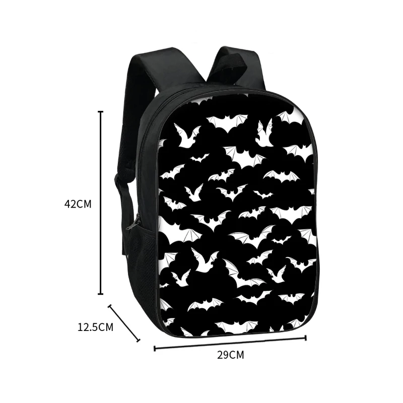 Gothic Bat duch wampira plecak dla chłopców-nastolatków dziewczyny torby szkolne dla dzieci Student torby na Laptop Hip Hop plecaki Bookbag