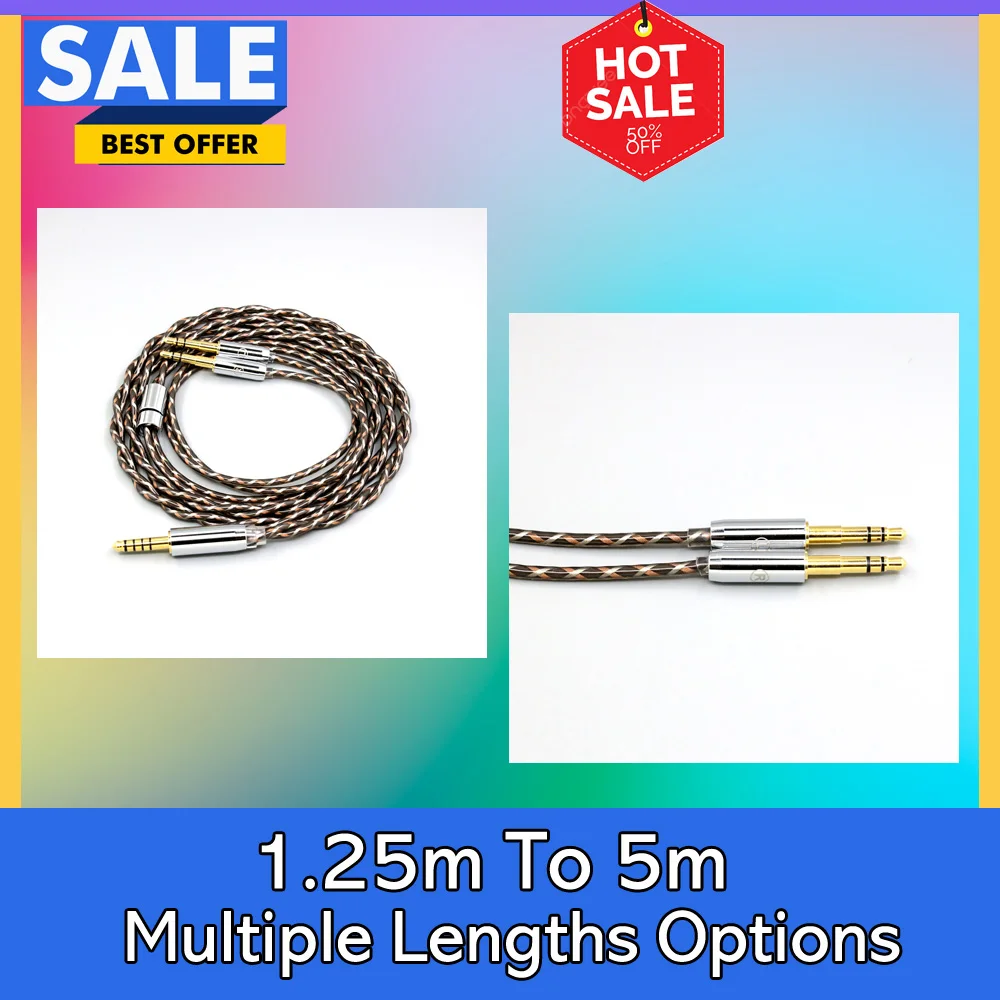 كابل سماعة أذن TypeX 25AWG Litz Shielding 7n OCC لـ Pandora Hope vi Final Audio D8000 AFDS pro Design Yamaha YH-5000SE LN008896