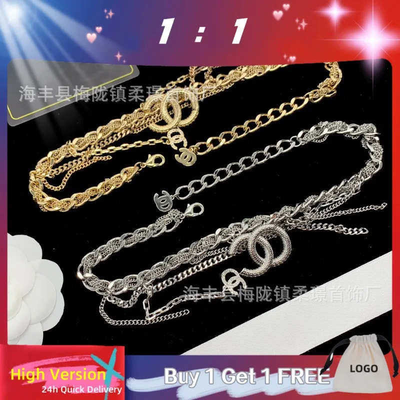 T Family Bracelet/Ti Family Bracelet New Love Pearl Double Layer Exquisite High Version Fashionable Versatile Temperament