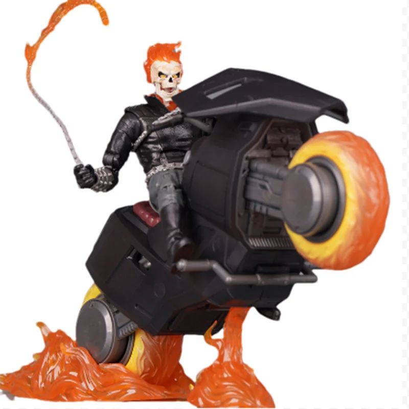 

17cm Ghost Rider Ml85th Anniversary Series Evil Knight And Motorized Chariot Can Make A Model Set Decoration Gift For Moving Dol
